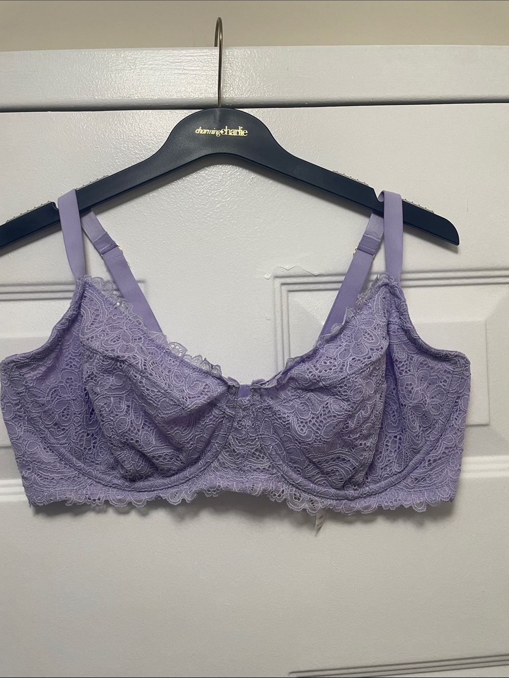 Soma Lavender Lace Unlined Balconette Bra